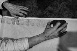Wooden blocks used for textile printing