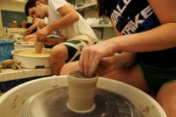 A ceramics class