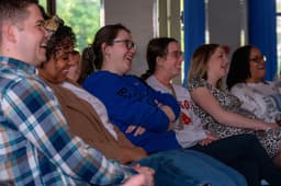 Audience at a comedy show