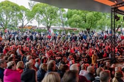 Folk musicians performing
